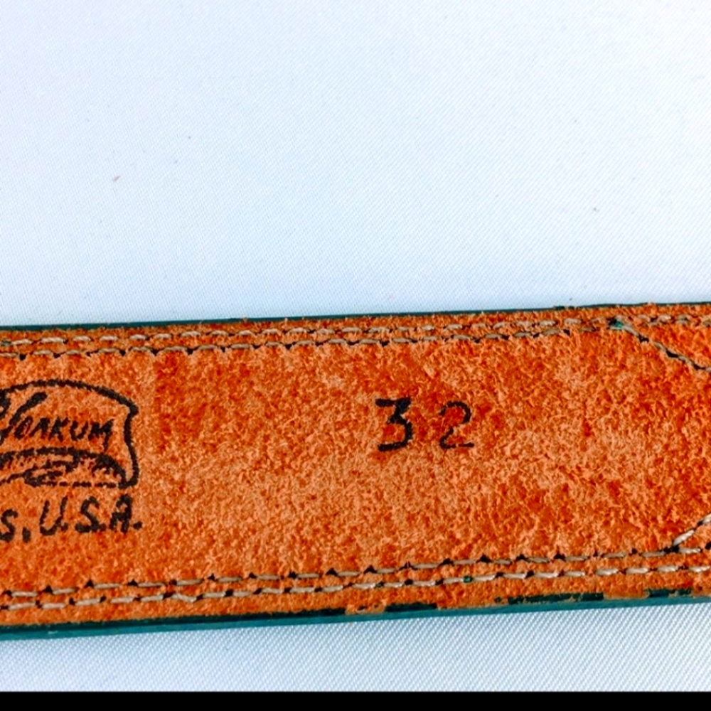 Circle Y of Yoakum Beaded Leather Western Belt 8472 Size 32 Texas Handmade